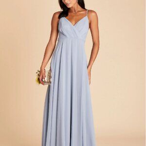 NWT Birdy Grey Kaia Bridesmaid Dress Chiffon Dusty Blue size S
